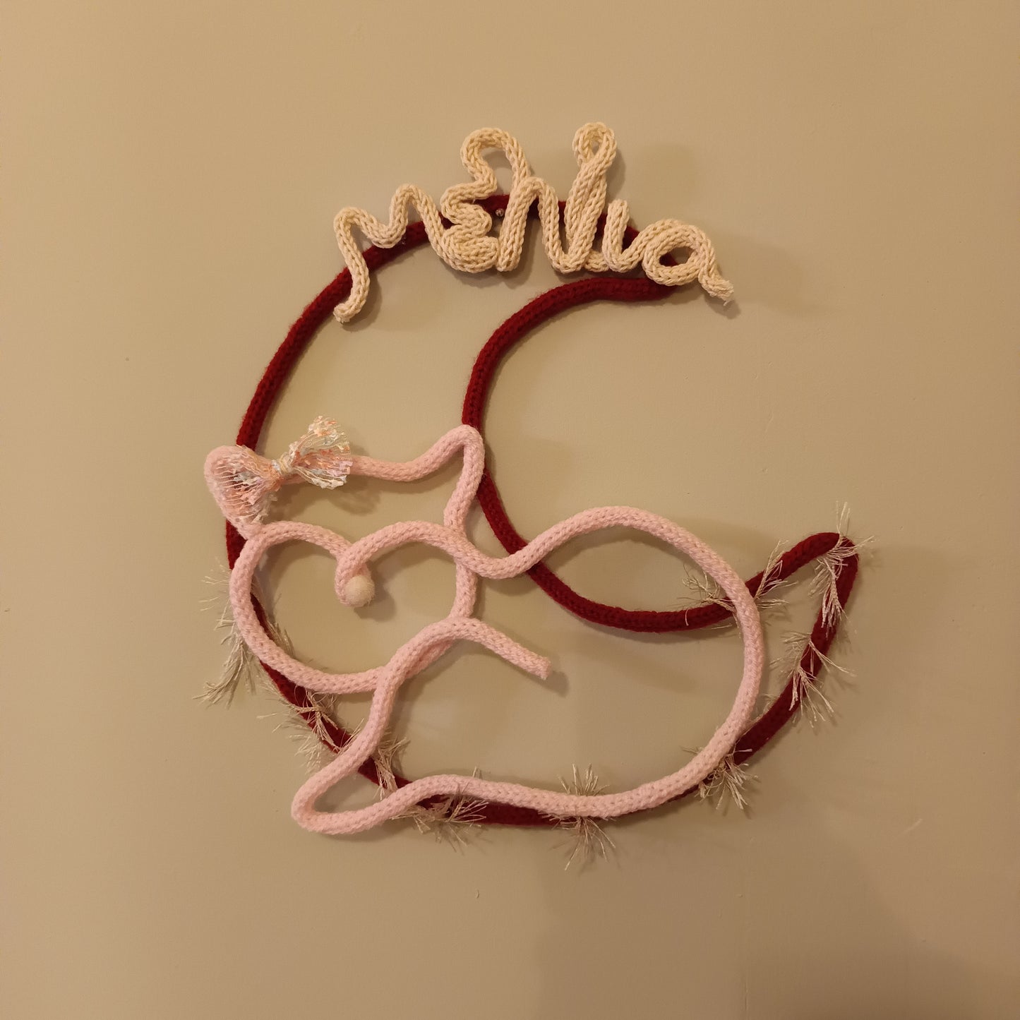 Διακοσμητικό Τοίχου με Γατάκι και Φεγγάρι: Προσωποποιημένο Δώρο