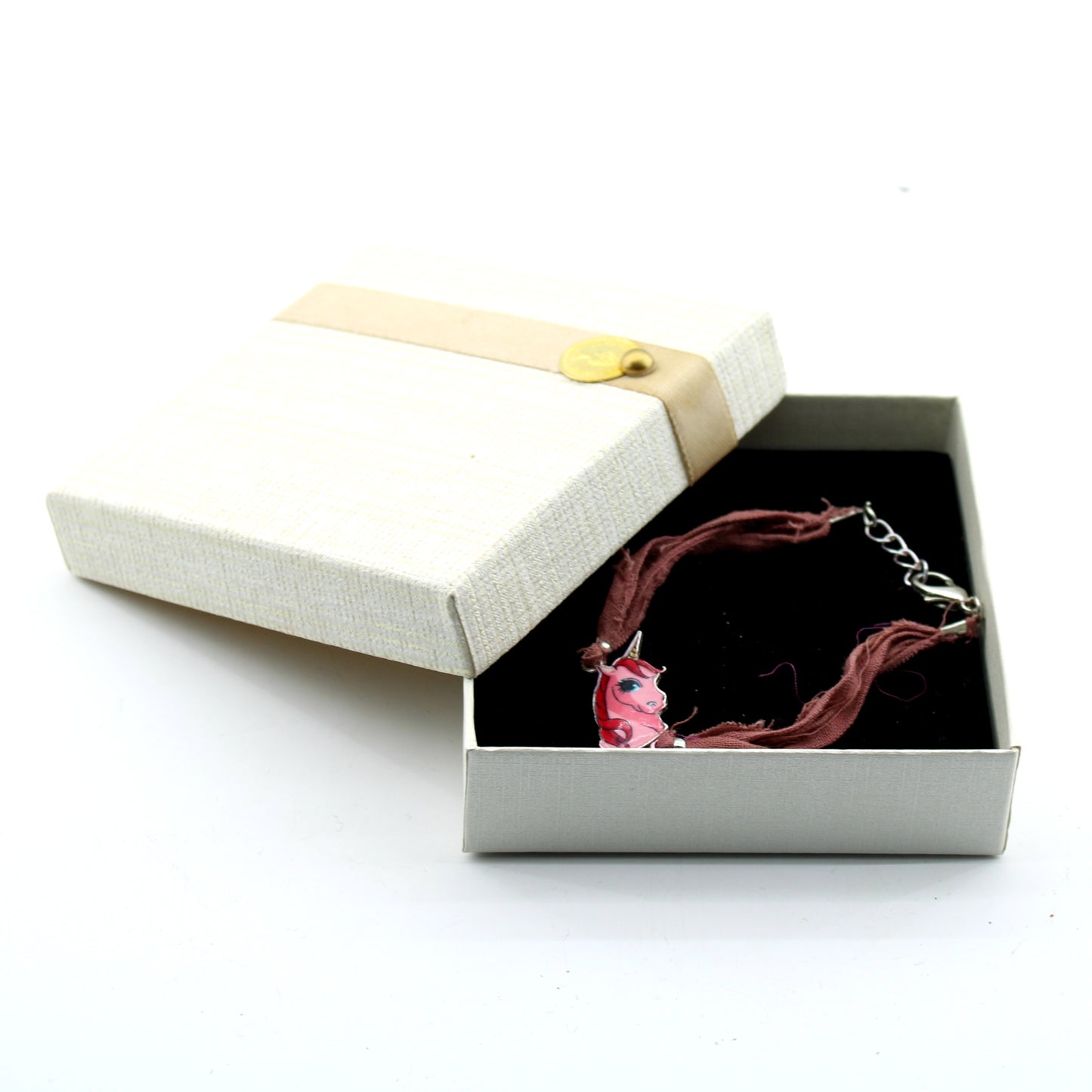 Βραχιόλι in corde μονόκερος ροζ