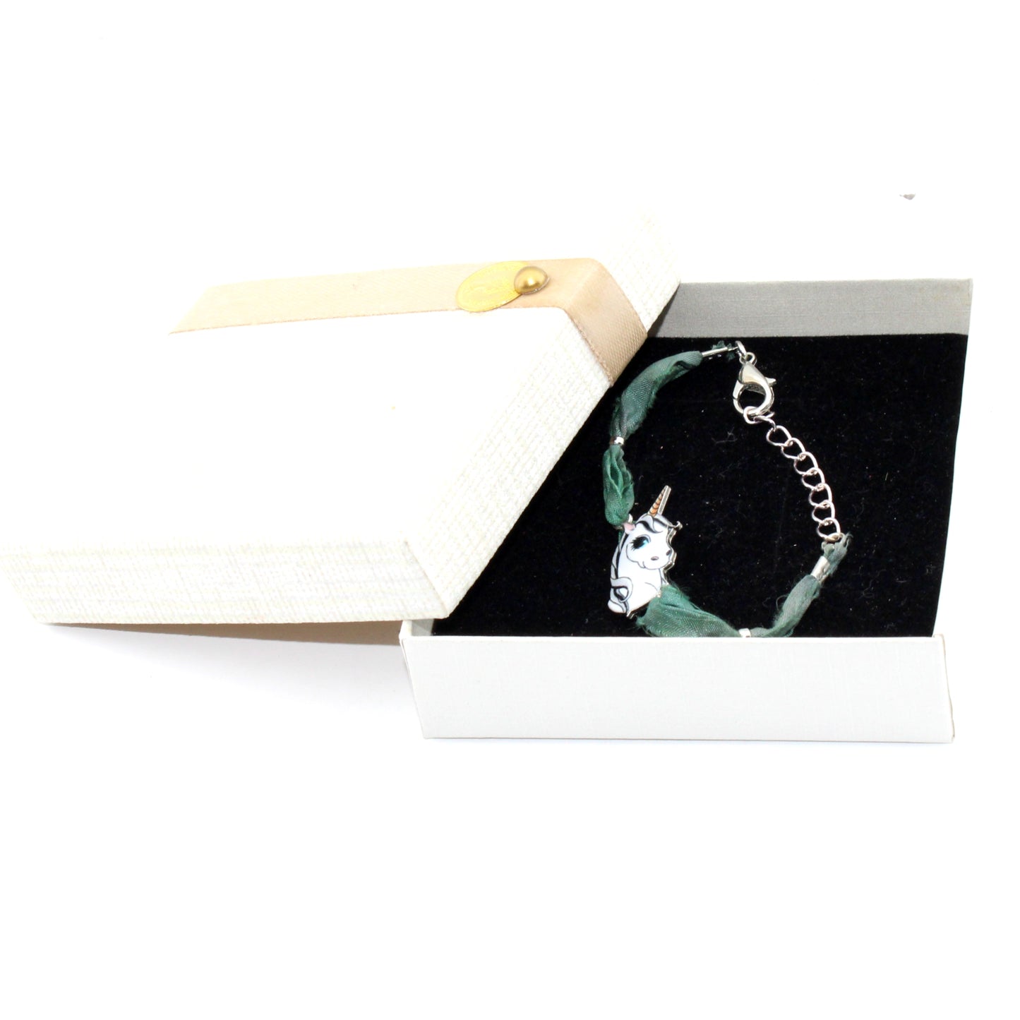 Βραχιόλι in corde μονόκερος πράσινο