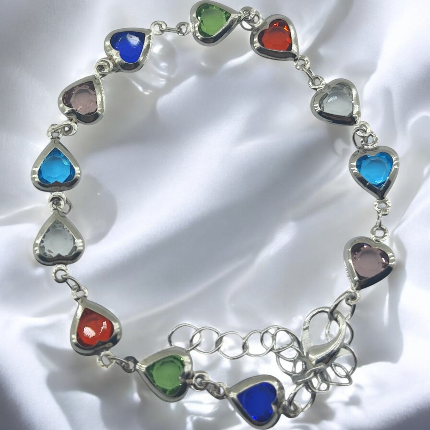 Χαρούμενο Βραχιόλι με Πολύχρωμες Καρδιές