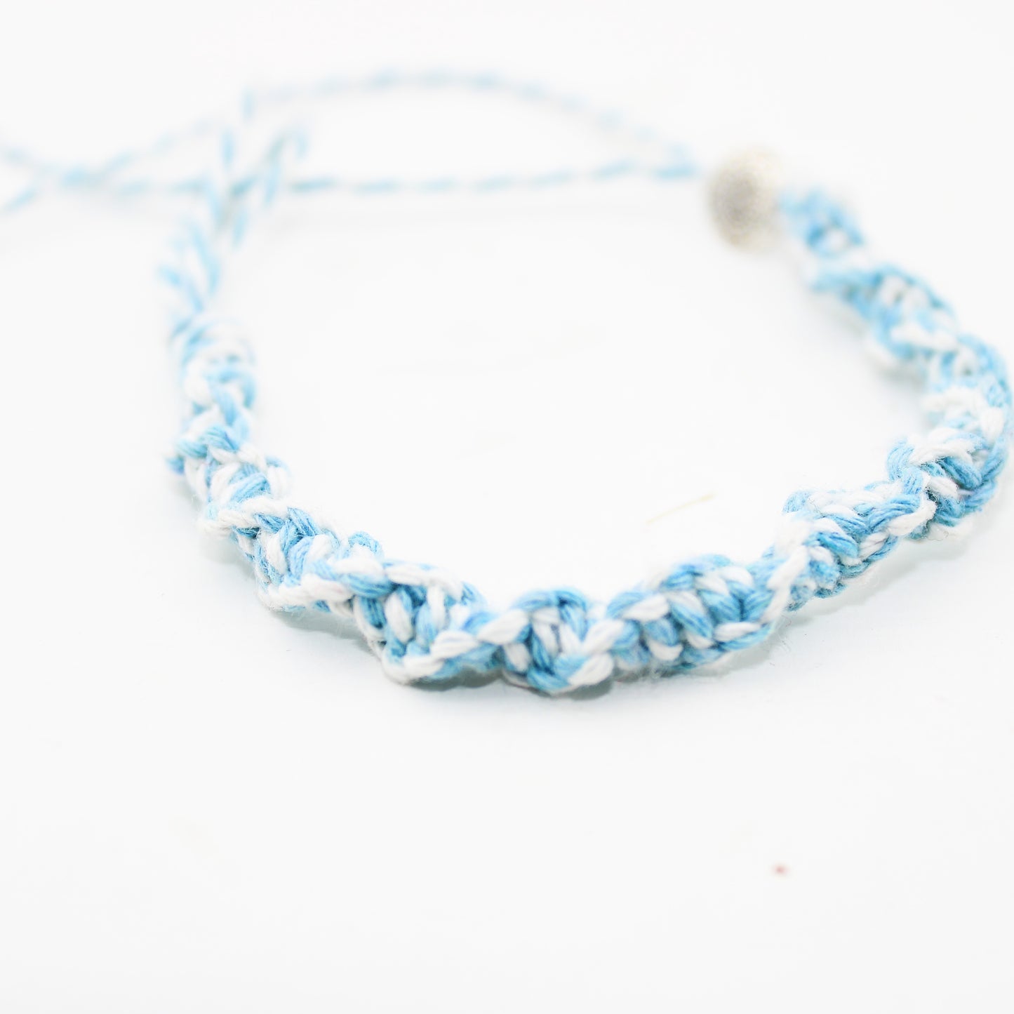 Μαρτάκια βαμβακερό μακραμέ γαλάζιο