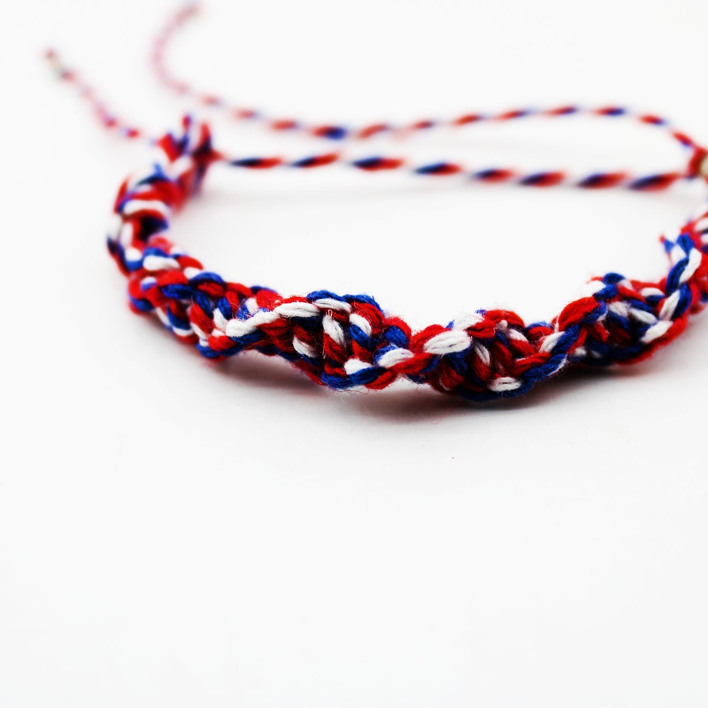 Μαρτάκι βαμβακερό μπλε άσπρο κόκκινο