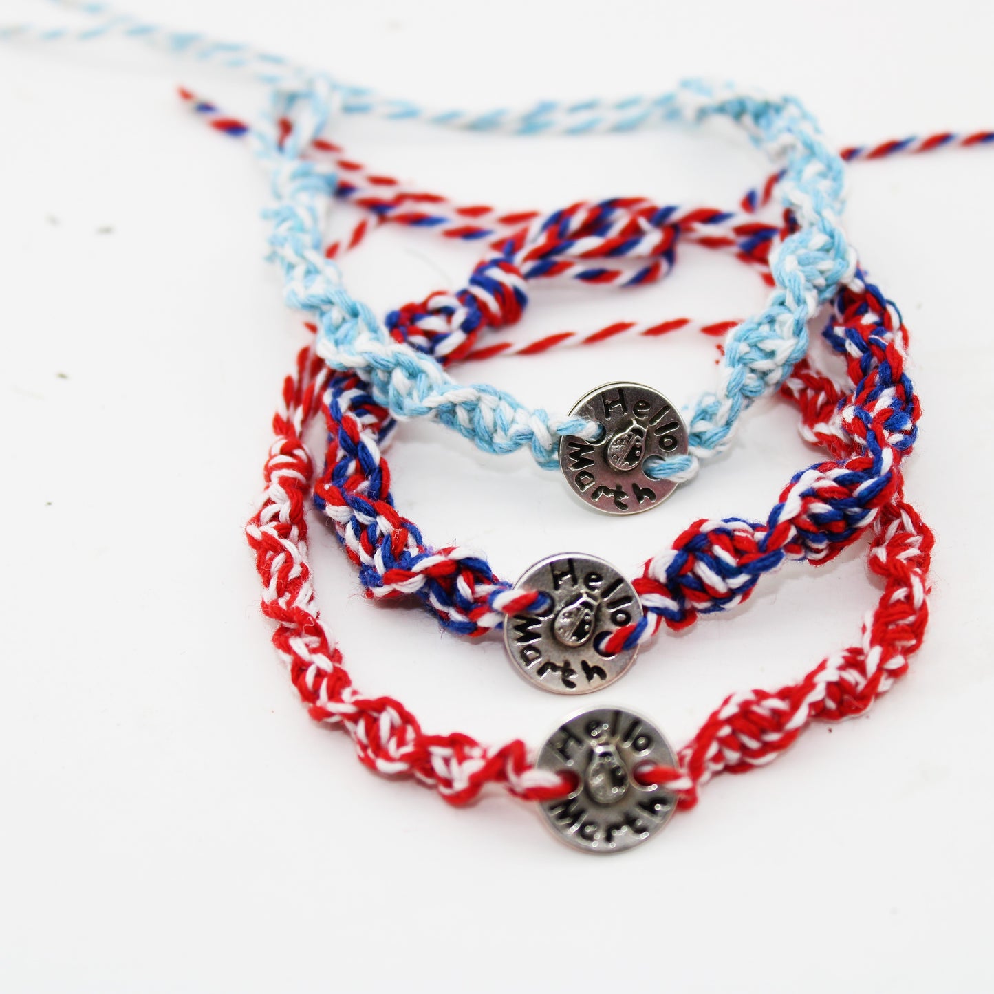 Μαρτάκι in corde Μακραμέ *Hello Marth* κόκκινο