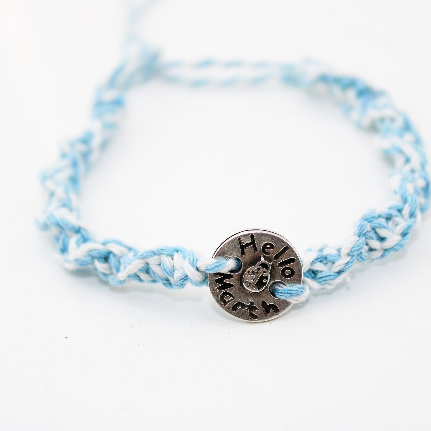 Μαρτάκι in corde Μακράμε *Hello marth* γαλάζιο