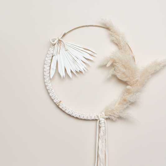 Στεφάνι Μακραμέ με φύλλα φοίνικα