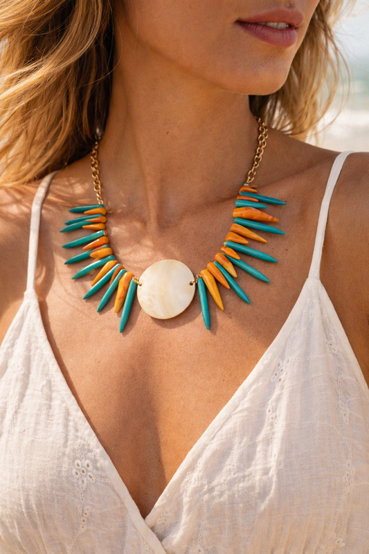 Κολιέ in corde Sunset Coral