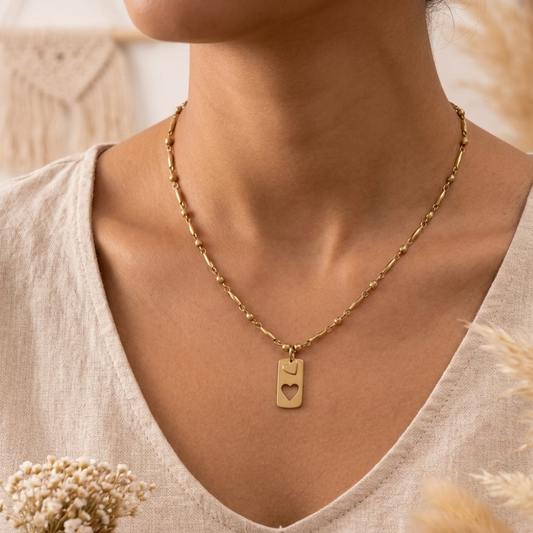 Κολιέ in corde καρδιά ταυτοτήτα