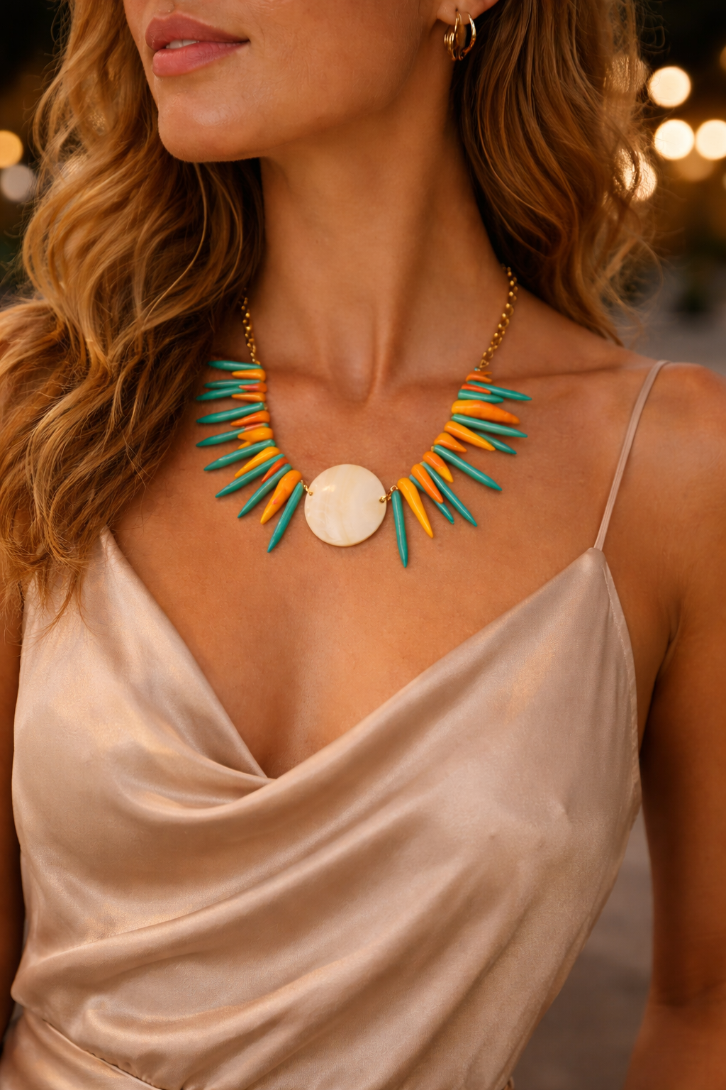 Κολιέ in corde Sunset Coral