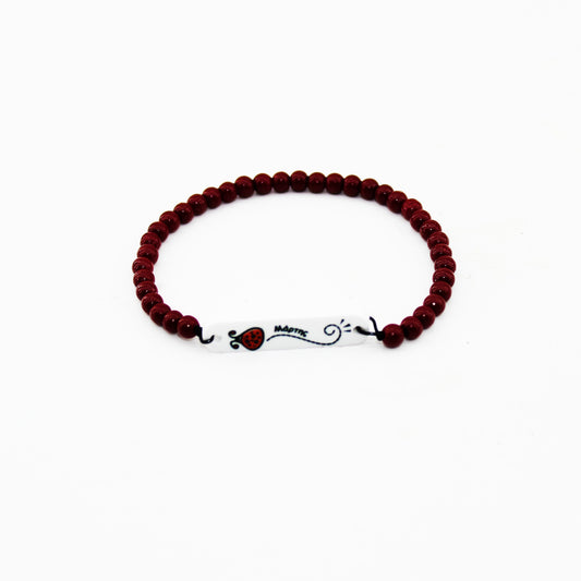 Μαρτάκι με μπορντό χάντρες