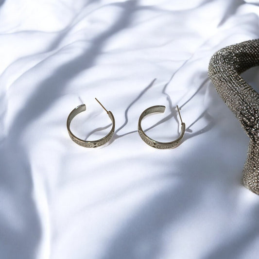 Μινιμαλιστικά Σκουλαρίκια με Γραφή