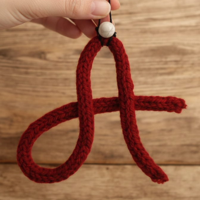 Χειροποίητο διακοσμητικό Πλεκτό Γράμμα της επιλογής σας