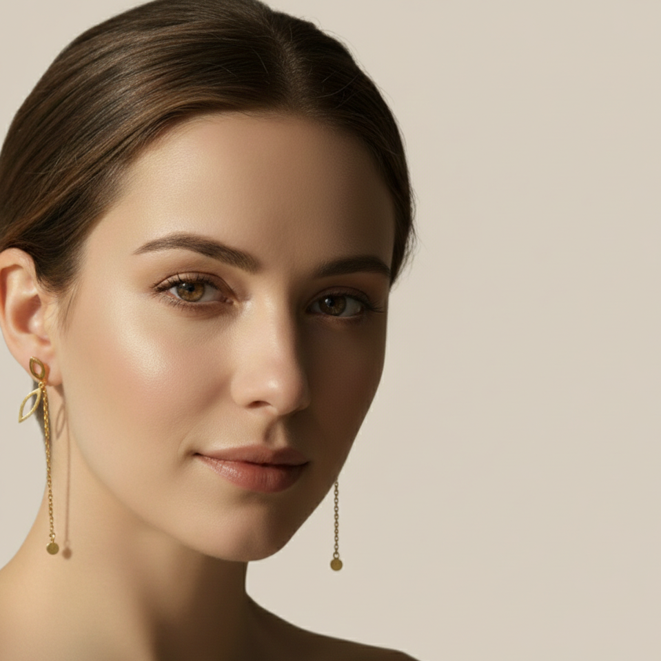 Κρεμαστά Σκουλαρίκια με Φύλλα: Μια Πινελιά Φύσης