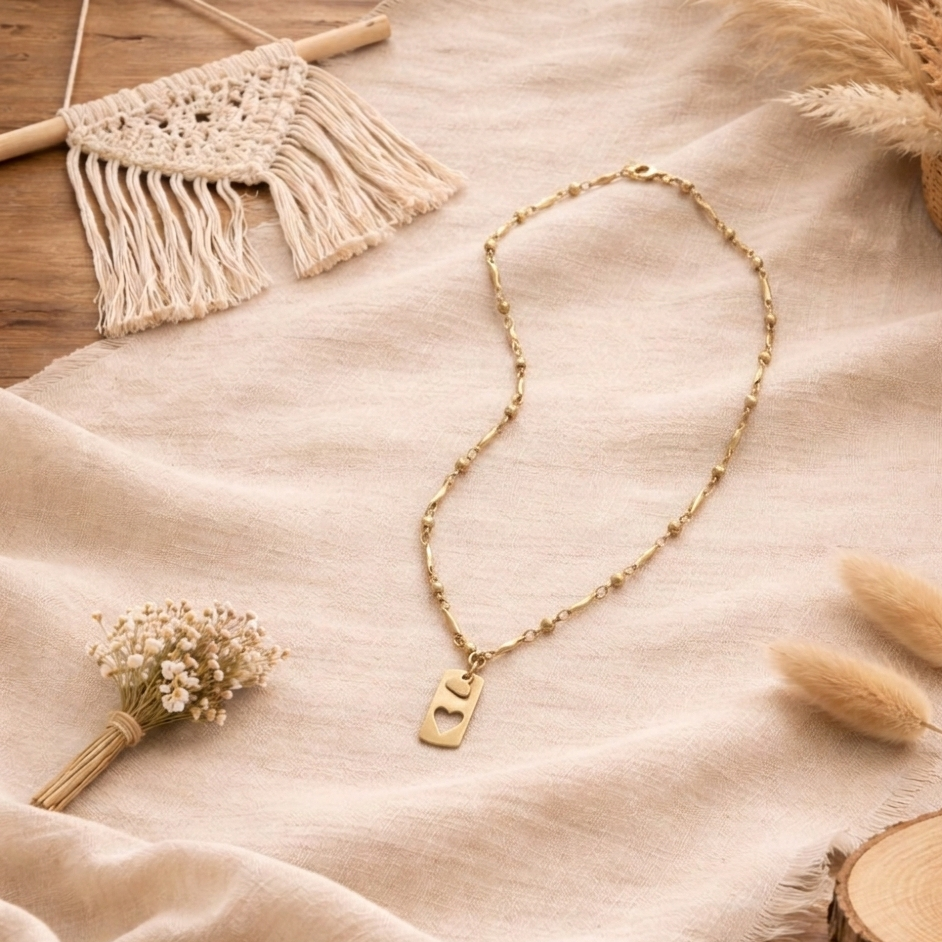 Κολιέ in corde καρδιά ταυτοτήτα