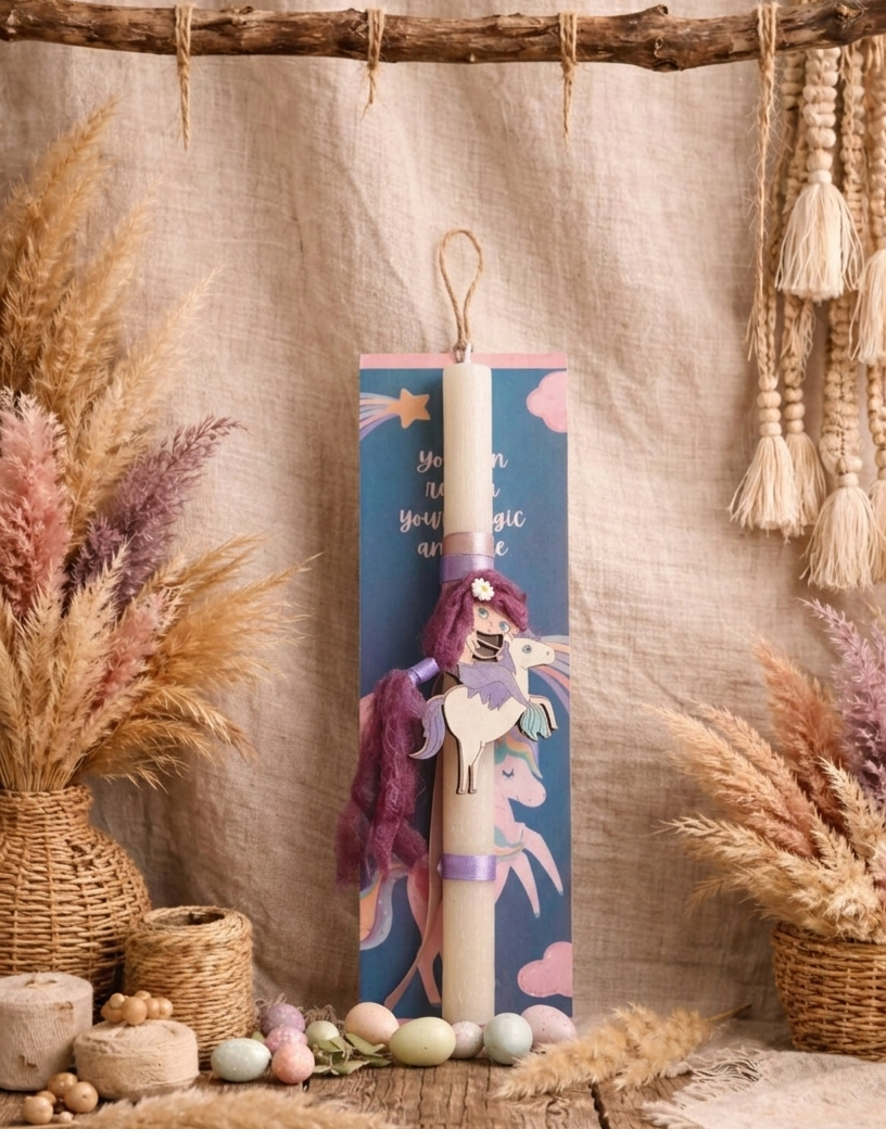 Λαμπάδα In Corde μονόκερος μόβ