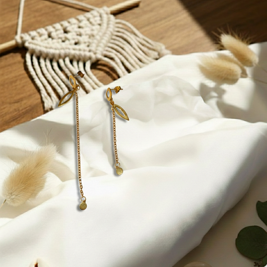 Κρεμαστά Σκουλαρίκια με Φύλλα: Μια Πινελιά Φύσης