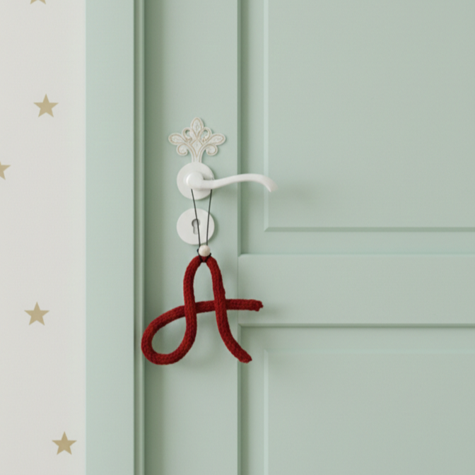 Χειροποίητο διακοσμητικό Πλεκτό Γράμμα της επιλογής σας