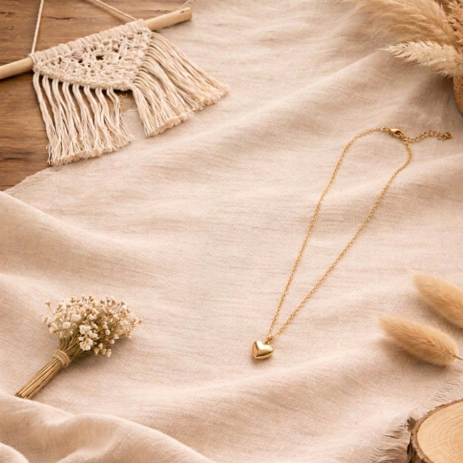 Κολιέ in corde καρδιά μικρή 2