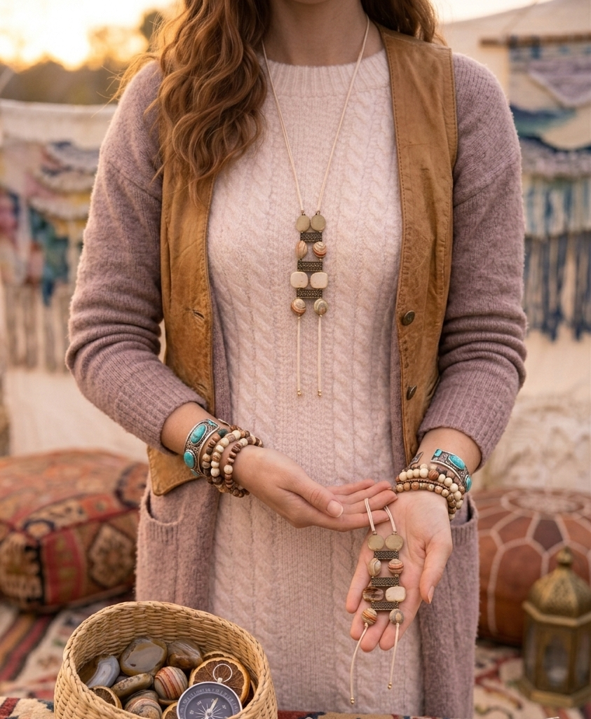 Κολιέ in corde Natural Flow