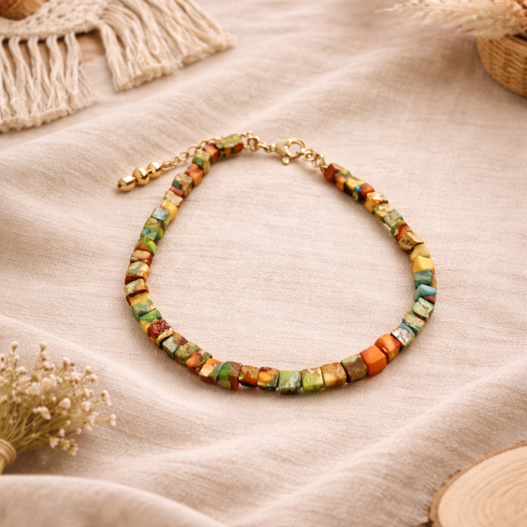 Βραχιόλι από πολύχρωμες πέτρες